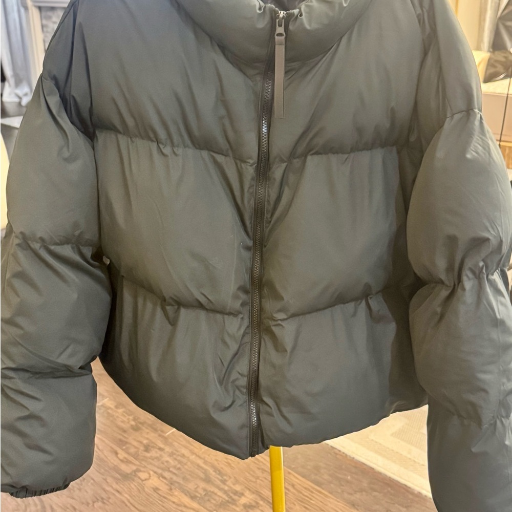 Fabletics Dark Gray Puffer Jacket - image 1